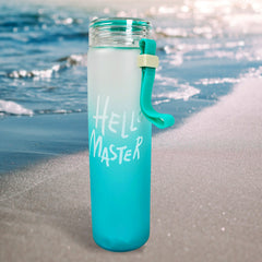 Motivational Glass Water Bottle Colorful potable Water Glass Bottle With Rubber Band, Daily Intake Hourly Water Bottle to Ensure You Drink Enough Water Throughout The Day Reusable Cycling Gym, Workout Fitness Bottle