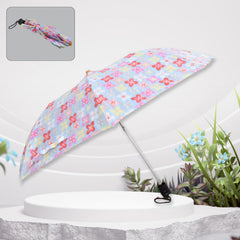 8569 2 Fold Sun Protective Solid Foldable Outdoor Umbrella, Portable Sun, UV Protection Lightweight Rain Umbrella With Umbrella Case For Girls, Women, Men, Boys