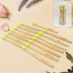 Bamboo Wooden Toothbrush (15 pcs set / With Round Box)