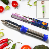 8218 2in1 Multi-Purpose Stainless Steel Peeler With Hanging Ring For Vegetables, Potato Peeler, Carrot, grated, Suitable for Peeling and shredding Fruit and Vegetables Kitchen Accessories, Piller (1 pc)