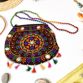 Handcrafted Cotton Embroidered Shoulder Bag / Purse for Girls & women (1 Pc / 9 Inch)