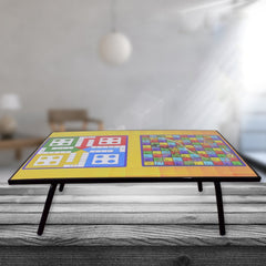 Foldable Multipurpose Mix Design Games Table Board || Bed Study Table (48 × 28 Cm / 1 Pc)