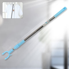 Stainless Steel Telescopic Pole Clothes Hooks Hanger (1 Pc / 1 Mtr.)