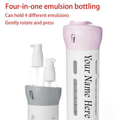 1384 4 in 1 Travel Dispenser Bottle Set Travel Refillable Cosmetic Containers Set DeoDap