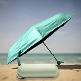 9534 5 Fold Manual Open Umbrella With Capsule Case | Windproof, Sunproof & Rainproof with Sturdy Steel Shaft & Wrist Straps | Easy to Hold & Carry | Umbrella for Women, Men & Kids