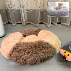 Dog Bed, Cat Bed, Bottom Calming Donut Dog Bed (1 Pc)
