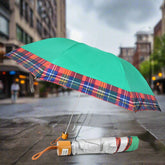 3-Fold Sun Protective Solid Foldable Umbrella (1 Pc)