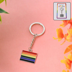 Rainbow Design Metal Keyring Key Chain (1 Pc)