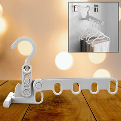 13049 5 holes foldable clothes Hanger, travel clothes hanger, multifunctional clothes hanger, space-saving wall holder, clothes rack, robust clothes hanger for travel, indoors.