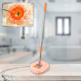 17963 360° Rotatable Ceiling Dust Cleaning Mop Extendable Long Lightweight Handle Mop Heads Pad, Spin Scrubber for Ceiling Floor Bathroom Kitchen Tile