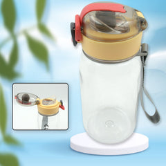 12556 Outdoor Sport Plastic water bottle 350ml leak proof BPA-free for travel cold and hot water Plastic water bottle with daily water intake for gym and children, Home, Travel, Office Use (350ml)