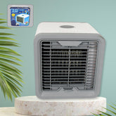 Mini Portable Air Cooler, Personal Space Cooler Easy to fill water and mood LED light and portable Air Conditioner Device Cool Any Space like Home Office (B -Grade)