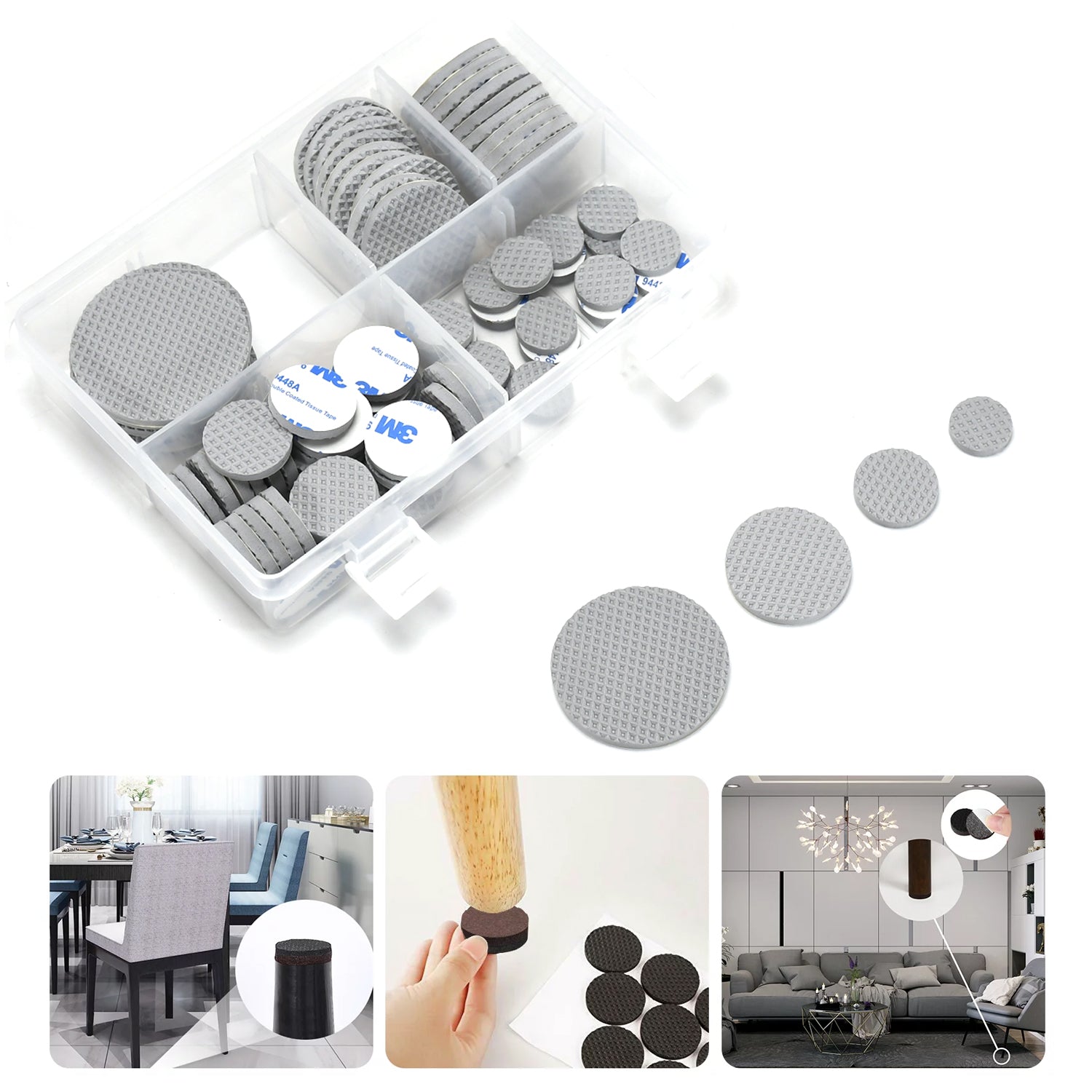 9030A FURNITURE PAD ROUND FELT PADS FLOOR PROTECTOR PAD FOR HOME & ALL FURNITURE USE DeoDap