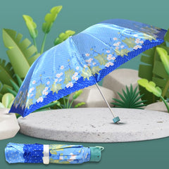 3-Fold Sun Protective Solid Foldable Outdoor Umbrella, Portable Sun, UV Protection Lightweight Rain Umbrella For Girls, Women, Men, Boys (1 pc)