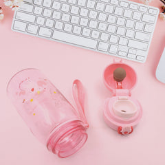 12557 400ML Capacity Plastic Water Bottle Animal Printed | Office Bottle | Gym Bottle | Home | Kitchen | Leakproof and BPA Free Drinks Bottle | Water Drink Juice Bottle BPA Free Leak-Free Lightweight ( 400 ML )