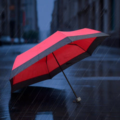 3-Fold Sun & Rain Protective Solid Foldable Umbrella, (1 pc)