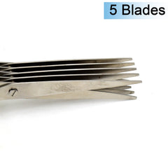 Multifunction Vegetable Stainless Steel Herbs Scissor With Multi Blades (1 Pc / Mix Design)