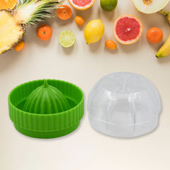 10055 Manual Drink Orange Lemon Citrus Lime Fruit Juice Juicer Squeezer, BPA Free, Press & Pourer With Lid Plastic Manual (1 Pc)