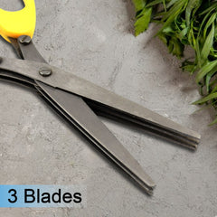 Multifunction Vegetable Stainless Steel Herbs Scissor With 3 Blades (1 Pc)