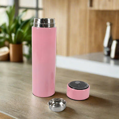 12994 Smart Vacuum Insulated Water Bottle with LED Temperature Display, Cold & Hot | Leak Proof | Office Bottle | Gym | Home | Kitchen | Hiking | Trekking | Travel Bottle (Mix Color & Design / 500 ML)