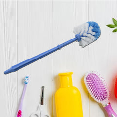1299 Plastic Round Toilet Cleaner Brush Plastic Bathroom Cleaner - Round Hockey Stick Shape Toilet Brush