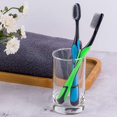Soft Toothbrush With Plastic Round Box for Men and Women, Kids, Adults Plastic Toothbrush (10 pcs Set / Mix Color)