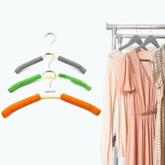 Solid Sponge Hanger Non-Slip Hanger Home No Trace Clothes Hanging Pants Clip Clothing Store Hangers, Clothes Hanger for Closet Wedding Dress Women, Men, Children Clothing (1 Pc / Mix Color)
