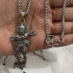Hanuman Ji Pendant with Gada Religious Jewellery for Men and Women (1 Pc)