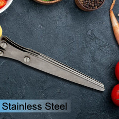 Multifunction Vegetable Stainless Steel Herbs Scissor With 3 Blades (1 Pc)