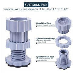 Washing machine support, anti vibration washing machine support adjustable washer anti vibrasion pads, washer & dryer pedestals, Washing Machine Accessory Anti- Skid Pad PVC Lifting Pad Non-Slip ( 4 Pc Set | 1Pc )
