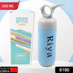 Customize Stainless Steel Water Bottle With Handle Easy to Carry, Fridge Water Bottle, Leak Proof, Rust Proof, Hot & Cold Drinks, Gym Sipper BPA Free Food Grade Quality, Steel fridge Bottle For office/Gym/School (Approx 500 ML)