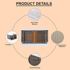 Plastic Folding Wardrobe Storage Organizer (1 Layer / 1 Pc)