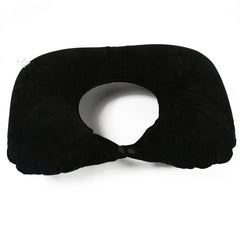 8512 3 in 1 Comfortable Travel Sleeping Kit, Neck Pillow, Eye Mask & Ear Plug Set Inflatable Plane Sleeping Pillow Head Neck Support Pillows for Travel Airplane Office, Black