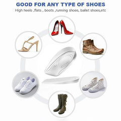 1 Pairs Silicone Heel Pads, Shoes Insole (8×6 Cm)