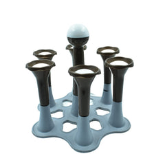 Stylish glass stand for fridge or table.