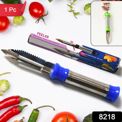 8218 2in1 Multi-Purpose Stainless Steel Peeler With Hanging Ring For Vegetables, Potato Peeler, Carrot, grated, Suitable for Peeling and shredding Fruit and Vegetables Kitchen Accessories, Piller (1 pc)