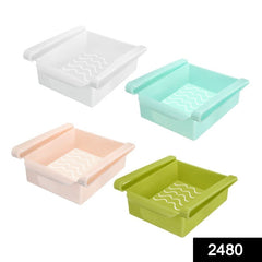 Slide-out storage rack for refrigerator organization