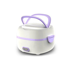 10027 Electric Lunch Box Portable Food Warmer Food Heating Lunch Box Removable Food-Grade Stainless Steel Compartments, 220V 200W, for Car, Truck, office