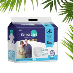 0963 Large - Extra Large Senior care Adult Pull Up Diaper Pants (Waist Size (90-140 Cm | 35 -55 Inch) Adult Diapers ( Large - Extra Large L-XL10Pc)