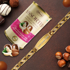 Sweet and Stylish Customized Bracelet & Delicious Chocolate Combo Gift Set"