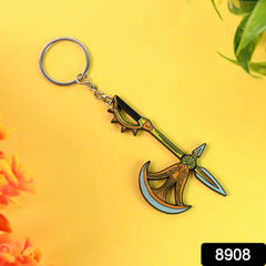 Axe Shape Metal Keychain - Durable & Stylish Accessory (1 Pc)
