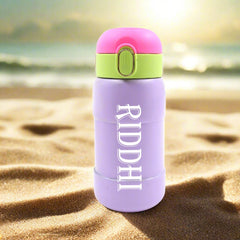 Customize Duck Stainless Steel Water Bottle For Kids Adults Steel Flask Metal Thermos, Spill Proof Cap Closure, BPA Free For School Home Office, Drinkware, 400 ML