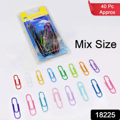 Multipurpose Assorted Color Paper Clips (Approx 40 Pcs / Mix Size)