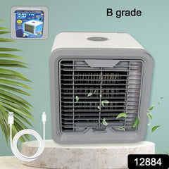 Mini Portable Air Cooler, Personal Space Cooler Easy to fill water and mood LED light and portable Air Conditioner Device Cool Any Space like Home Office (B -Grade)