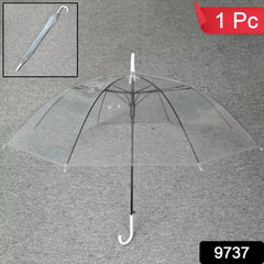 White Transparent Long Umbrella (1 Pc)