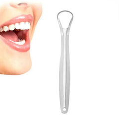 Stainless Steel Tongue Scraper Tongue Cleaners (1Pc With Metal Case)
