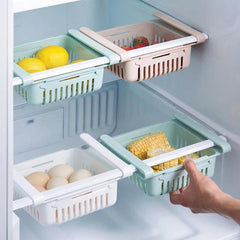 2336A EXPANDABLE ADJUSTABLE MULTIPURPOSE FRIDGE STORAGE BASKET ( 2 pc ) DeoDap
