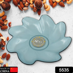 5535 Flower Shape Plastic Dinner / Fruit Plate / Tray / Snacks / Breakfast Plate friendly Plastic Plate for Kids Party Supplies Birthday Holiday Party Dinnerware Supplies (1 Pc)