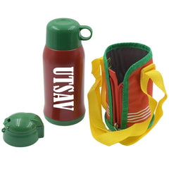 Customize Premium Stainless Steel Insulated Sipper Bottle Print Water FlaskCartoon Vacuum Hot Cold For Kids / Travelling Water Bottle for Kids with Pop up Straw, Double Wall Thermos with Straw & Bottle Zippe Cover For office/Gym/School (550 ML)
