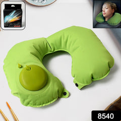 8540 Inflatable & Foldable, Pillow U Shape Air Cushion Travel Pillow, Travel Business Trip Neck Pillow for Long Trips, Ideal for Men & Women Portable, and Perfect for Backpacking, Car Camping, and Even Airplane Travel